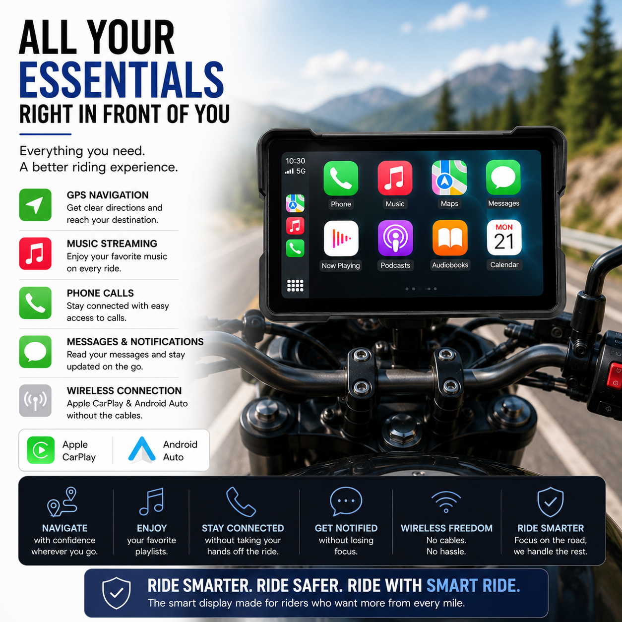 All-in-One Motorcycle Smart Display